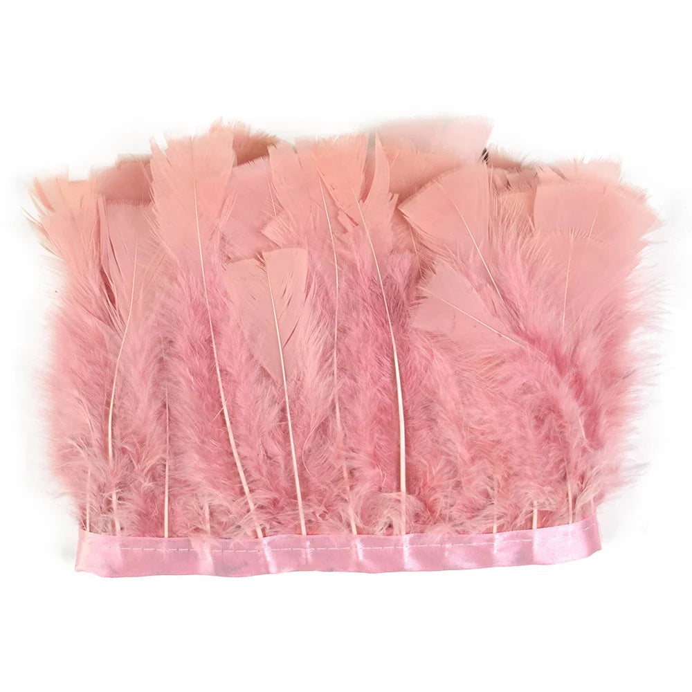 Professional Turkey Feather Fringe Trim 10-15cm