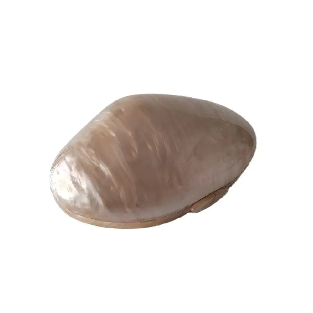 Pearl Acrylic Shell Clutch LUXLIFE BRANDS