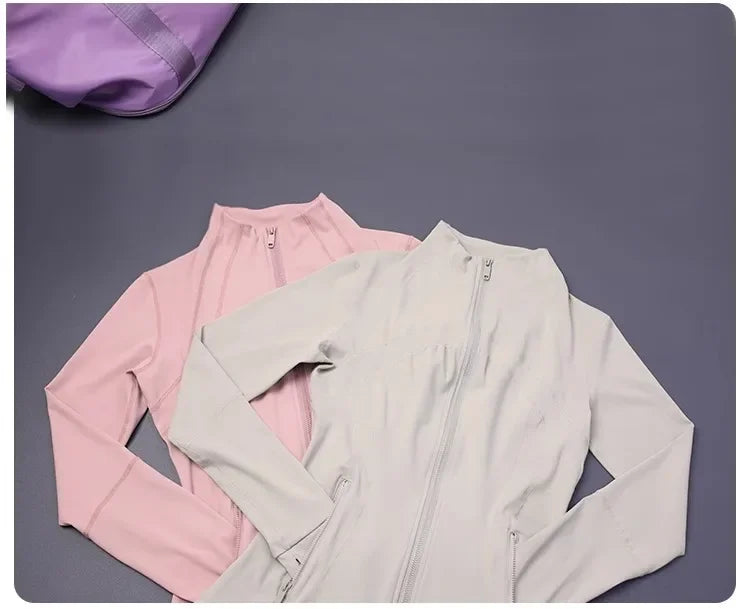 Women's Slim Fit Yoga Zip Top Luxlife Brands