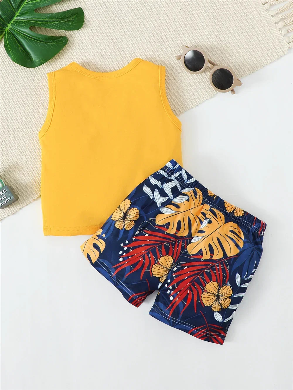 3-24 Months Infant Baby Boy Clothes Set Summer Sleeveless Pocket T-shirt Shorts 2PCS Toddler Boy Casual Outfit Suit Beach Set Luxlife Brands