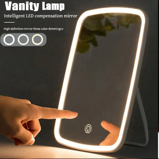 Portable Makeup Mirror With Led Lights LUXLIFE BRANDS