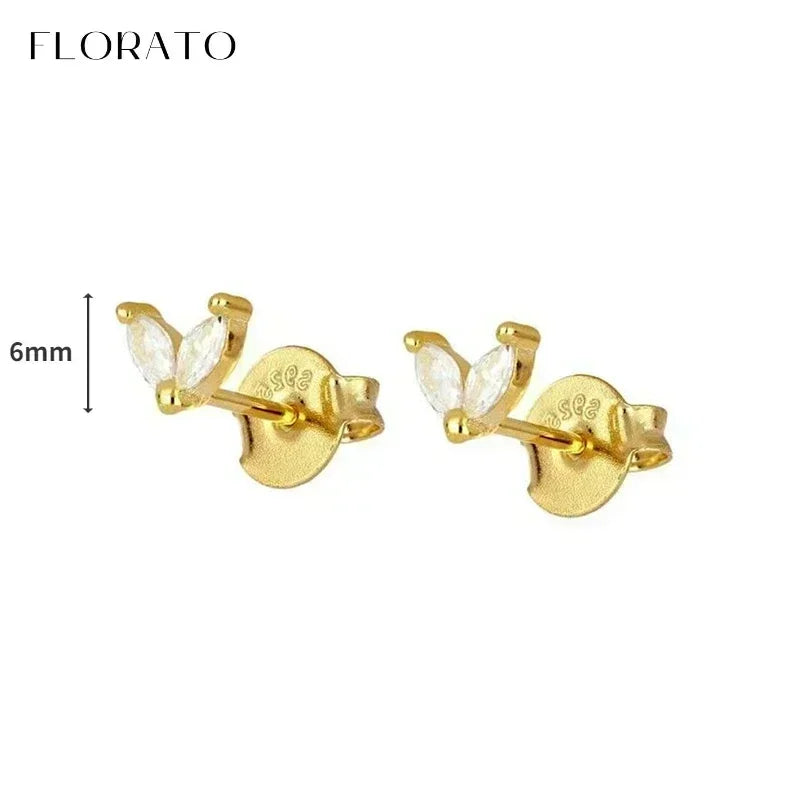 Luxury white crystal zircon earrings 925 sterling silver ear needles Hoop gold earrings For women Fashion Luxury Wedding Jewelry Luxlife Brands