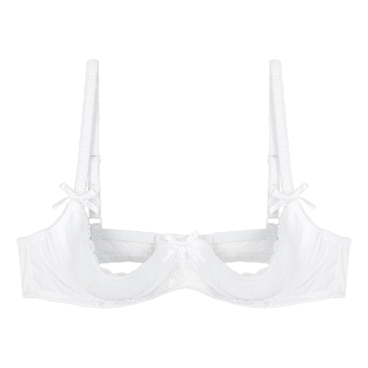 Lace Underwire Half-Cup Push-Up Bra
