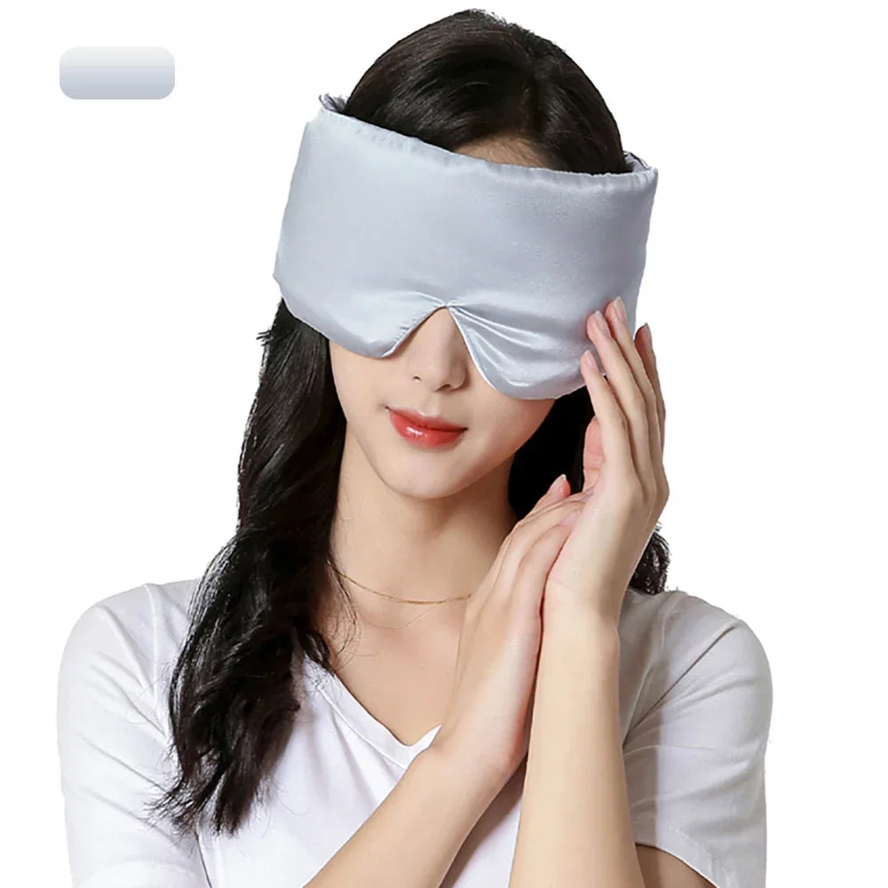 Mulberry Silk Sleeping Mask Eyepatch Blocking Light Eyemask Eyeshade Soft Padded Slaapmasker Travel Sleeping Aid for Sleep Patch Luxlife Brands