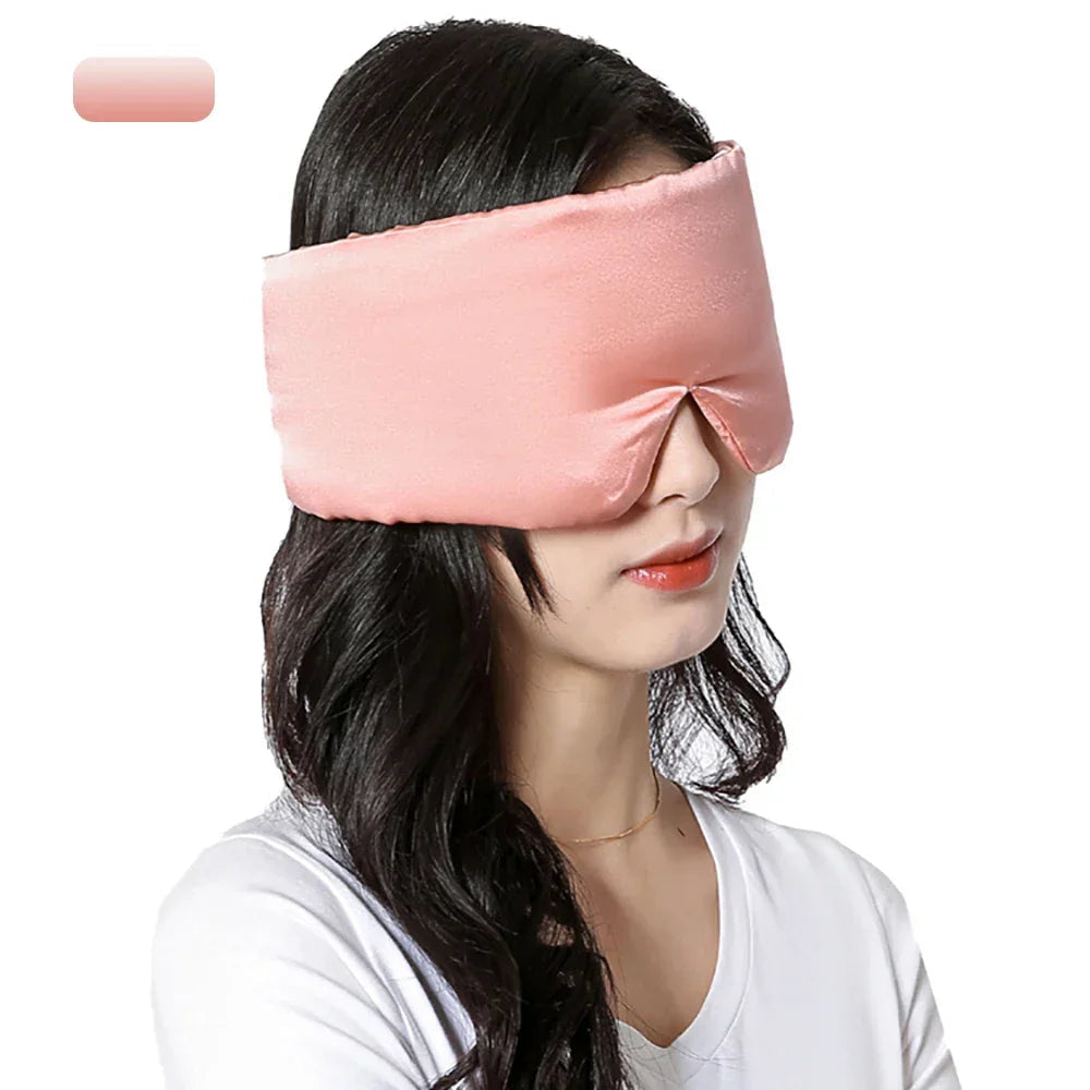 Mulberry Silk Sleeping Mask Eyepatch Blocking Light Eyemask Eyeshade Soft Padded Slaapmasker Travel Sleeping Aid for Sleep Patch Luxlife Brands