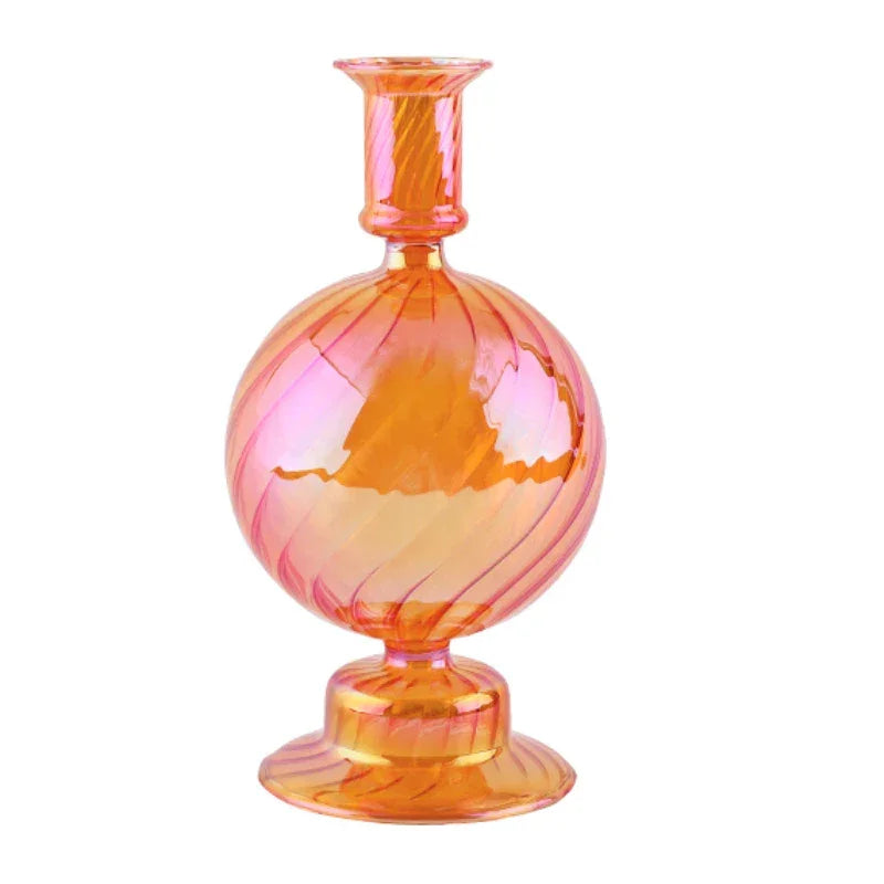 Floriddle Retro Candlesticks Taper Candle Holders Tall Candlesticks Decoration Party Glass Vase Home Decor Wedding Decoration Luxlife Brands
