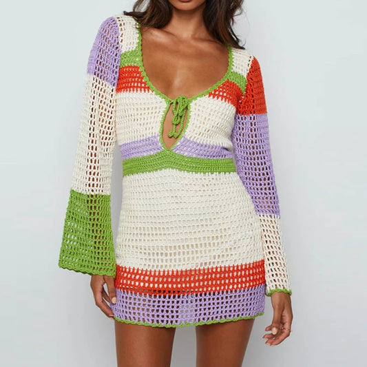 Vintage Crochet Mini Dress LUXLIFE BRANDS