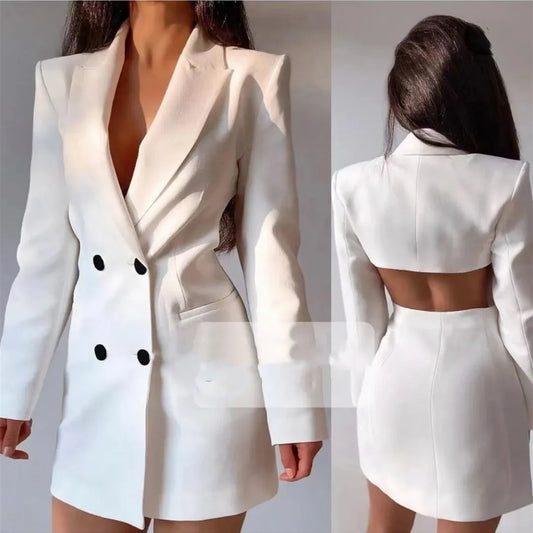 Women’s Open Back Blazer Dress LUXLIFE BRANDS