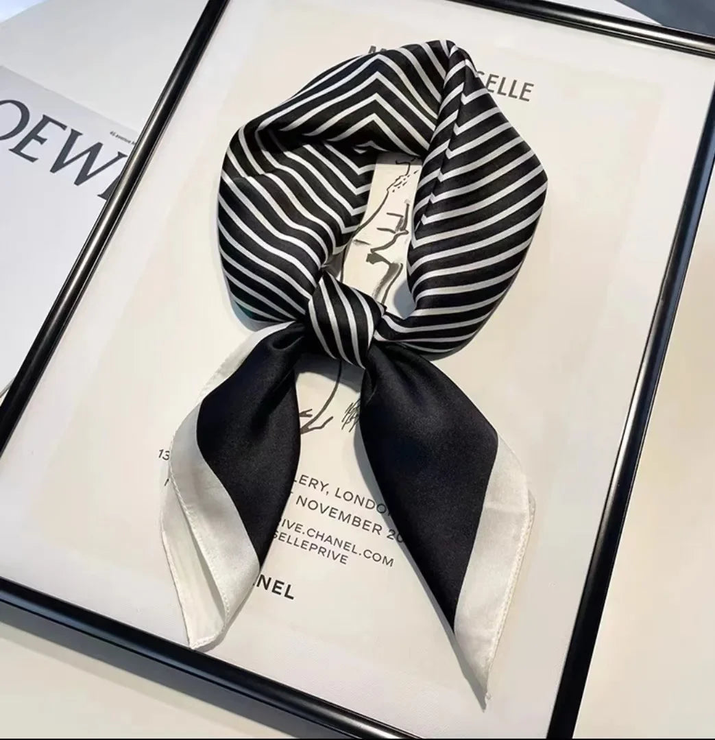 Fashion Luxury Brand 70cm Silk Square Scarf Women Satin Neck Tie Female Hair Bandana Headkerchief Shawl Wrap Hijab Echarpe Luxlife Brands