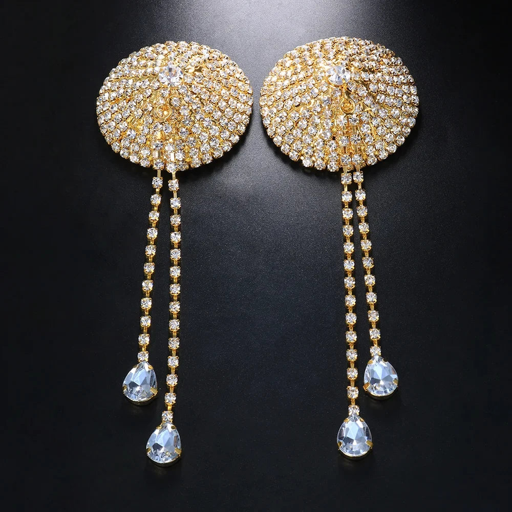 Luxury Crystal Pendant Body Jewelry – Shimmering Rhinestone Charm Set & Exotic Accents for Raves, Festivals & Fine Lingerie