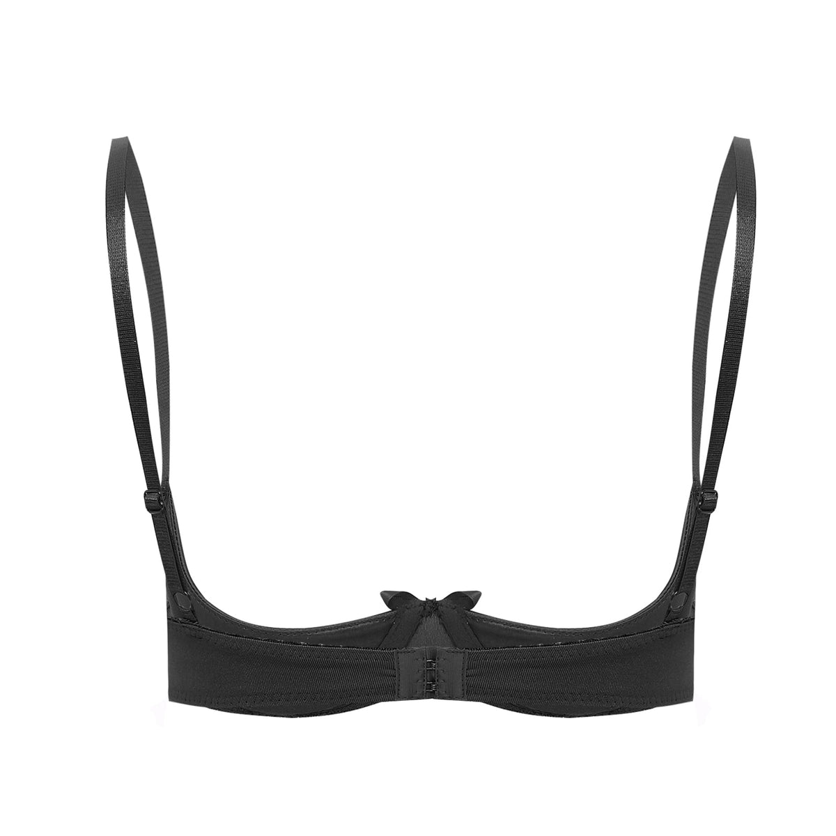 Satin Underwire Half-Cup Push-Up Bra