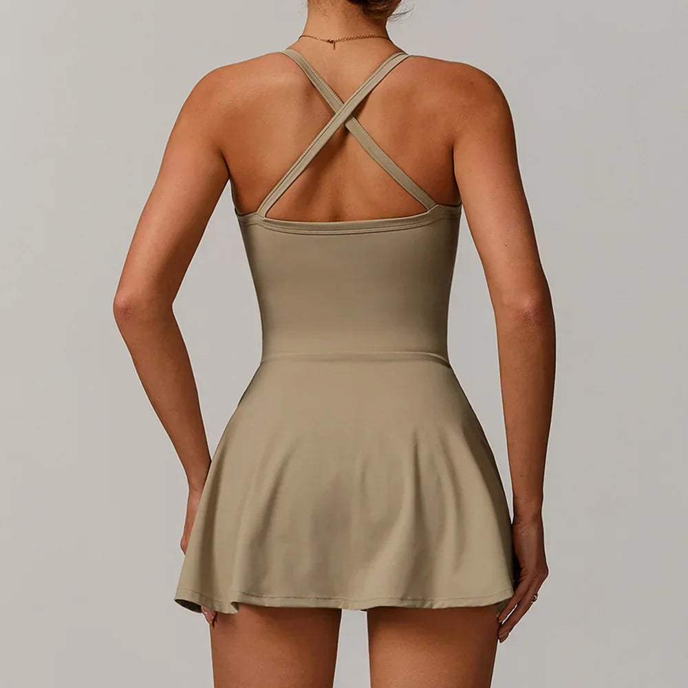 Tennis Crossback Push Up Dress Luxlife Brands
