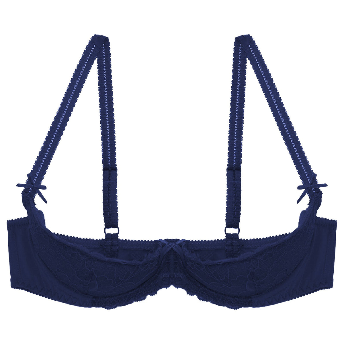 Lace Underwire Half-Cup Push-Up Bra