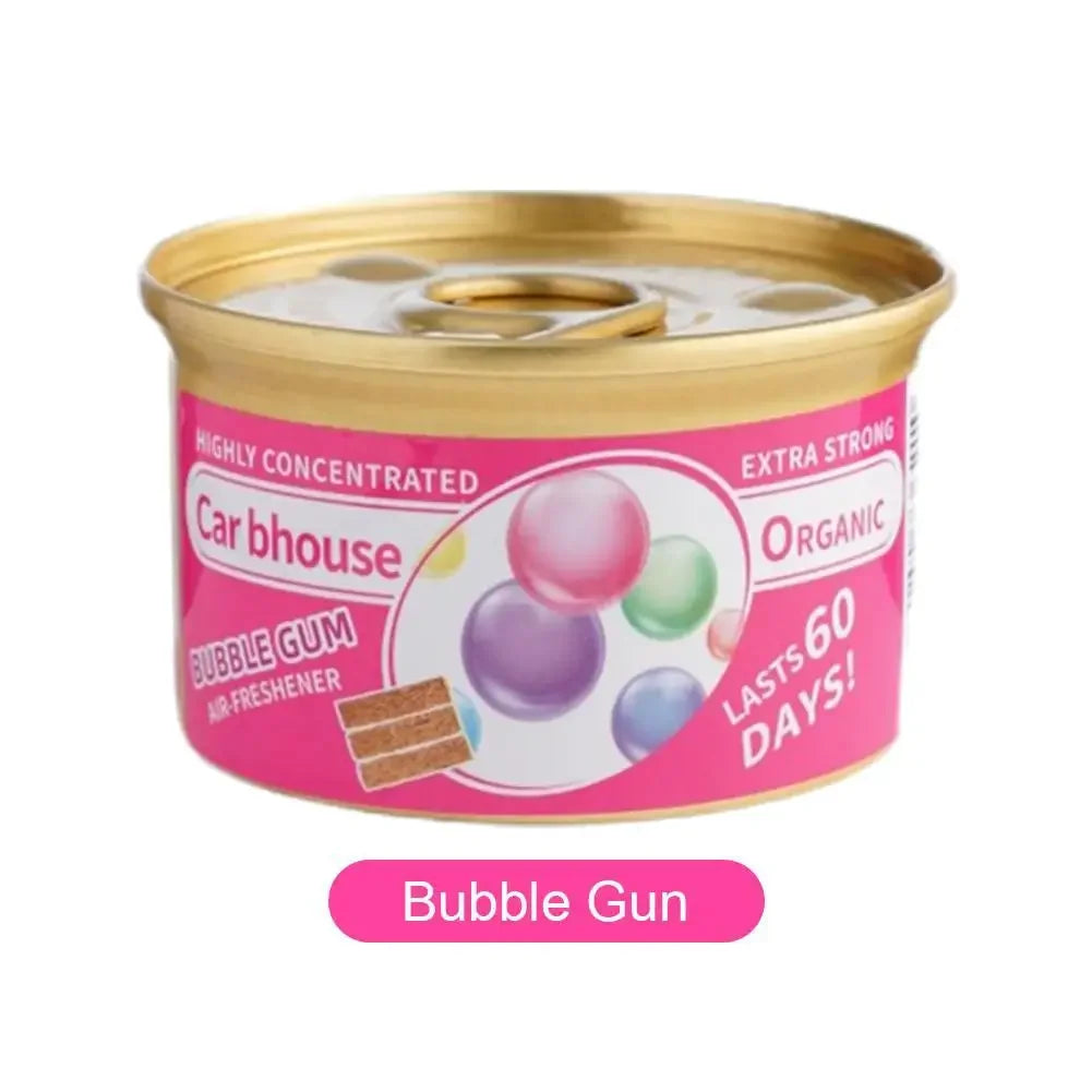 Car Air Freshener Bubble Gum Scent Organic Cans Odor Eliminator Essential Long-Lasting Strong Fragrance For Auto Home Closet Luxlife Brands