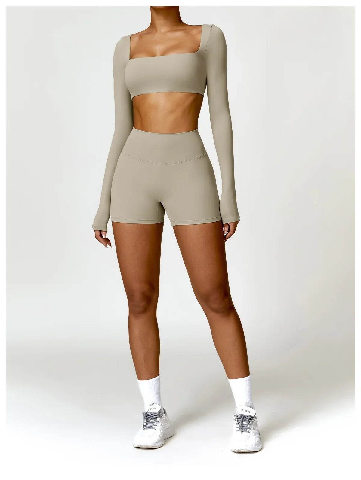 New Long sleeve Shirt Sports Set Women Fitness Tights Yoga Set Crop Top Running High Waist Gym Set Womens Outfits Yoga Clothing Luxlife Brands
