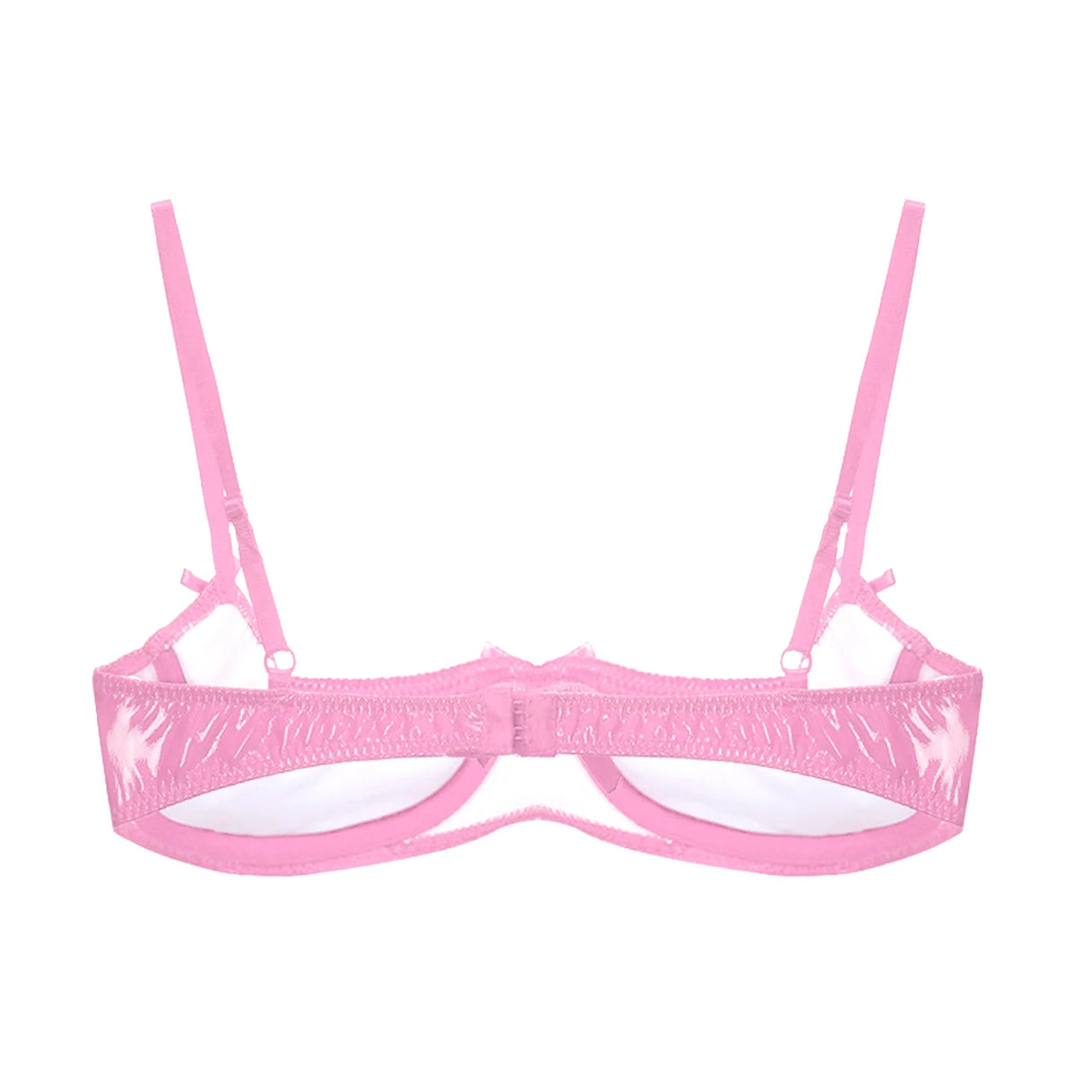 Patent Leather Underwired Open-Cup Bra