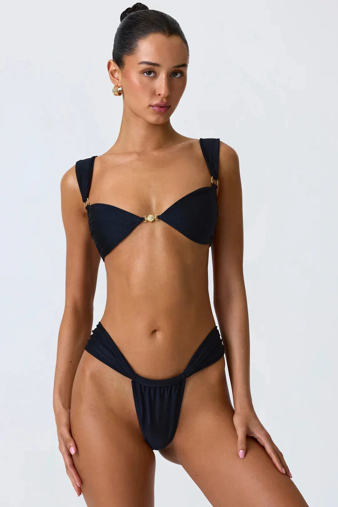 2024 New Sexy Bikinis Solid Push UP Swimwear Women Swimsuit Brazilian Bikini Set Hollow Out Beachwear Thong Biquini Female Luxlife Brands