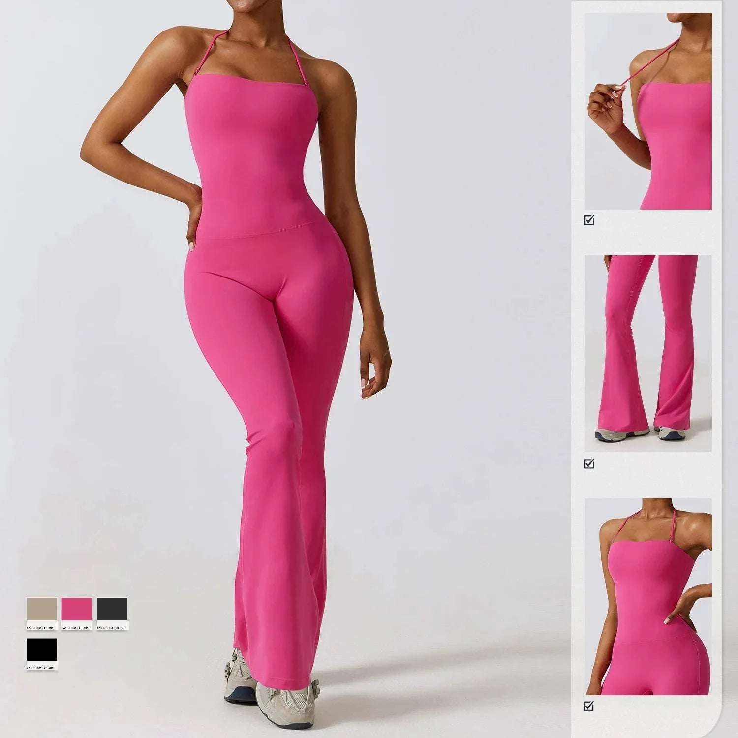One Piece Sleeveless Yoga Suit Gym Set Women Training Sportswear Fitness Sports Jumpsuit Women Push up Workout Bodysuits Female