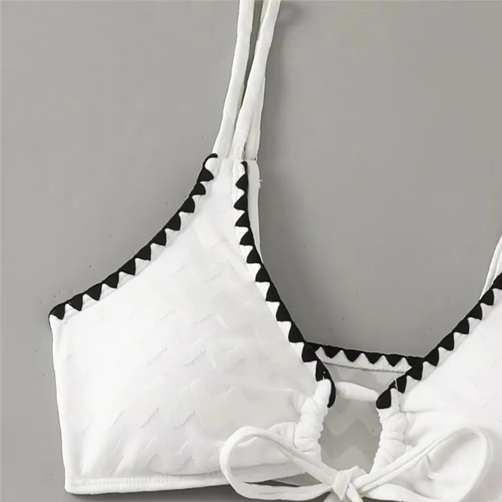 Sexy White Backless Swimwear Women 2024 One Piece Swimsuit Hollow Out Monokini Bathing Suit String Halter Swimming Wear Bather Luxlife Brands