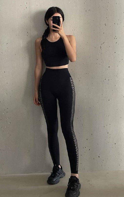 Fishnet Leggings Rockstar Peach