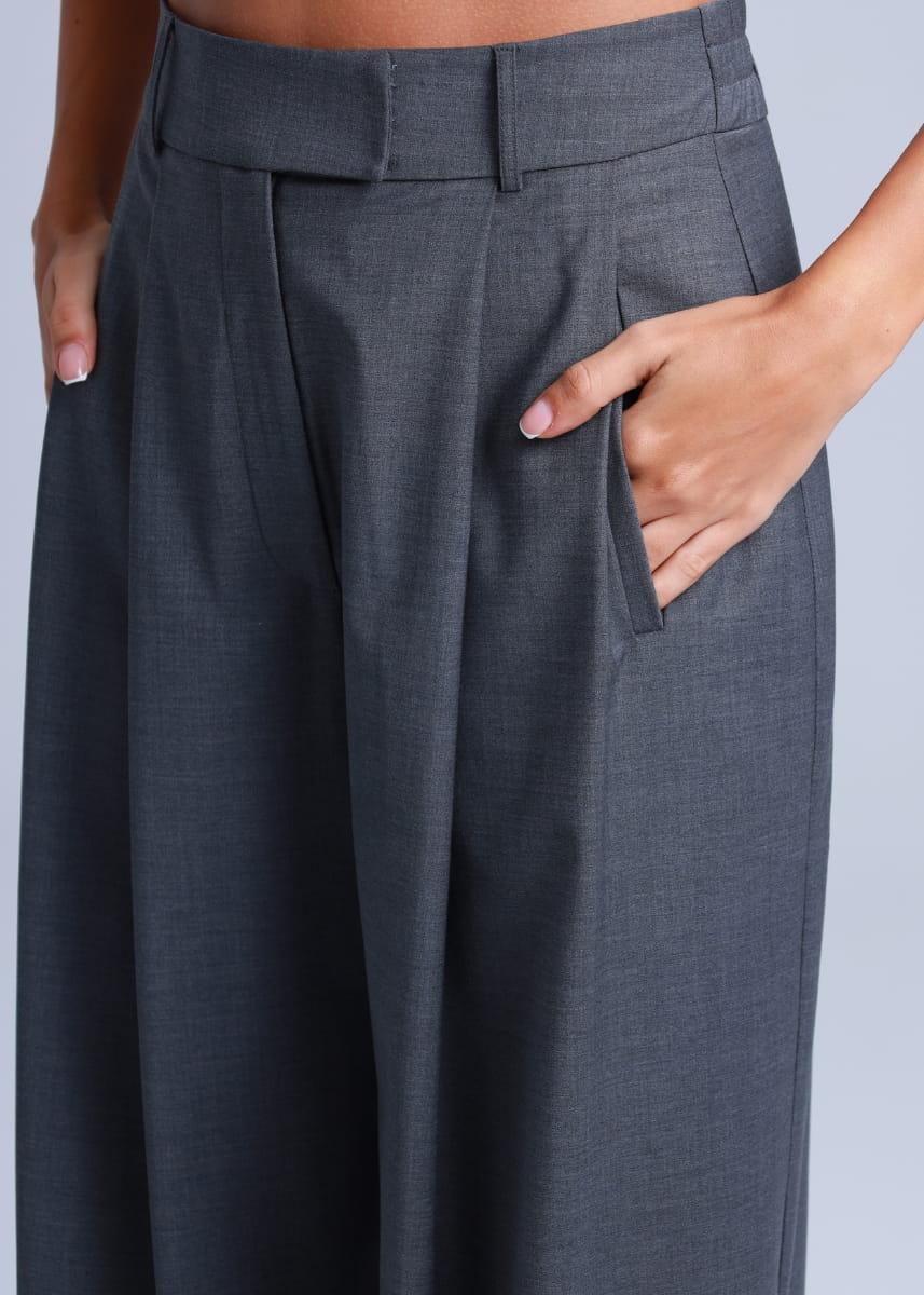 Broadway 3-piece Sophia Tailored Virgin Wool Suit in Mid Grey ETNA