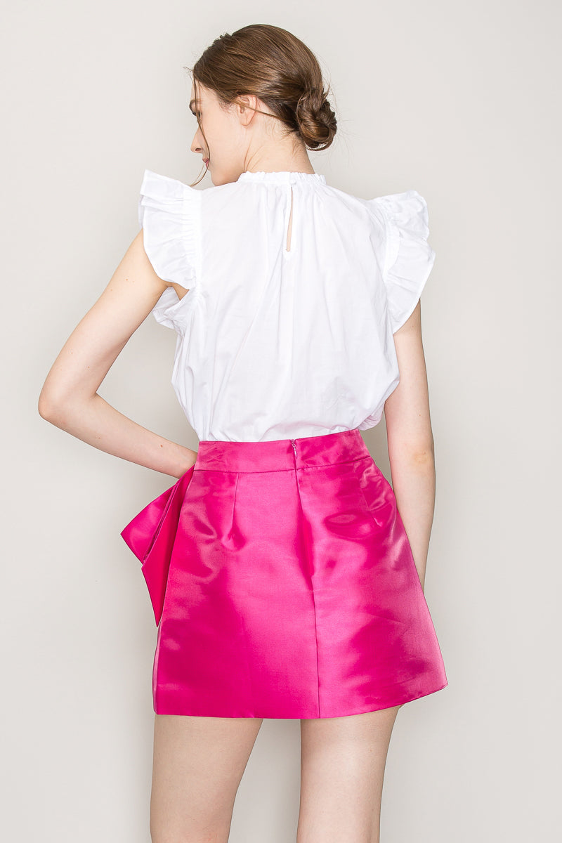 Cut out top with flutter sleeve Bella Moda Latina
