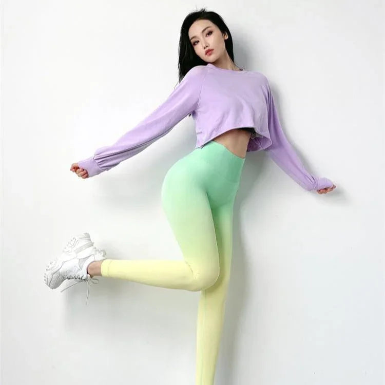 Ode to Ombre Sculpting Leggings Rockstar Peach