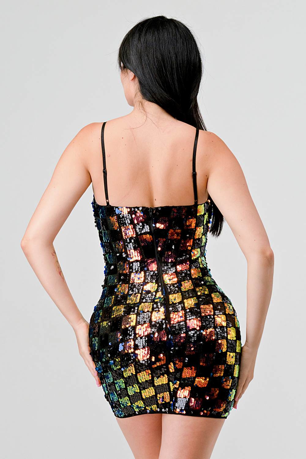LUXE CHECK PATTERN SEQUINS Bella Moda Latina