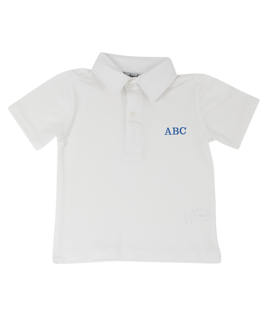 Plain White Polo Shirt Smockingbird