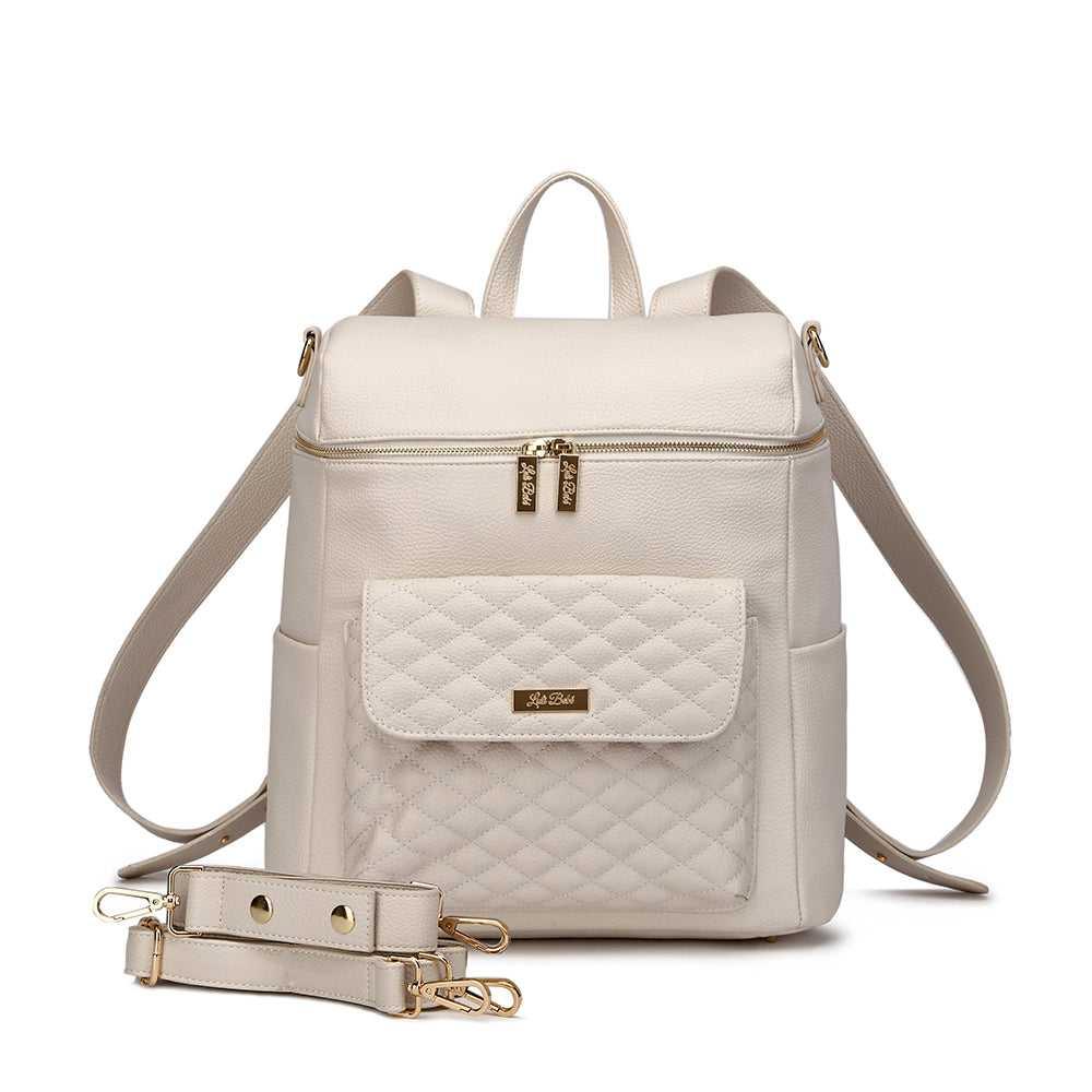 Signature Diaper Bag Pearl White Luli Bebe