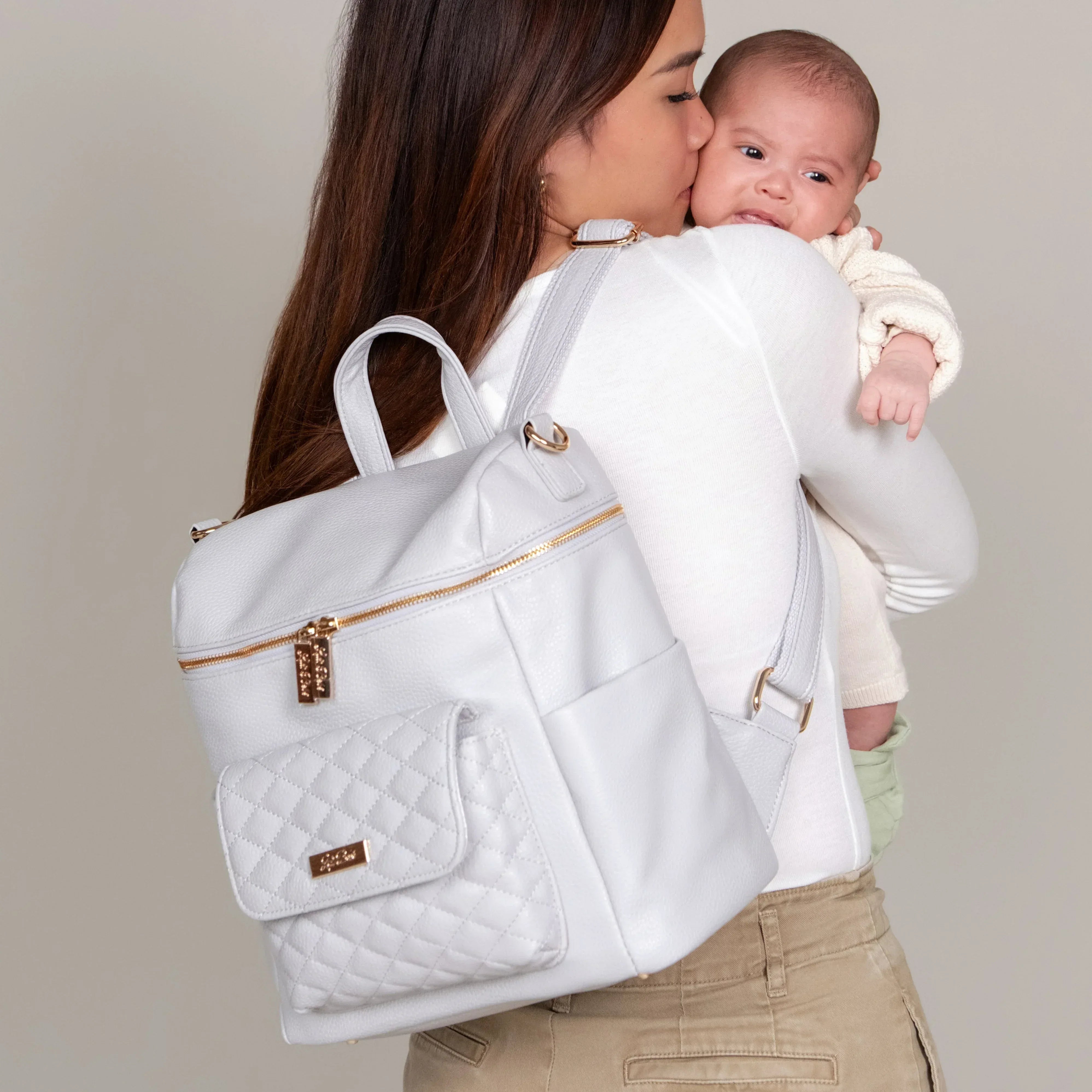 Petit Diaper Bag Stone Grey Luli Bebe