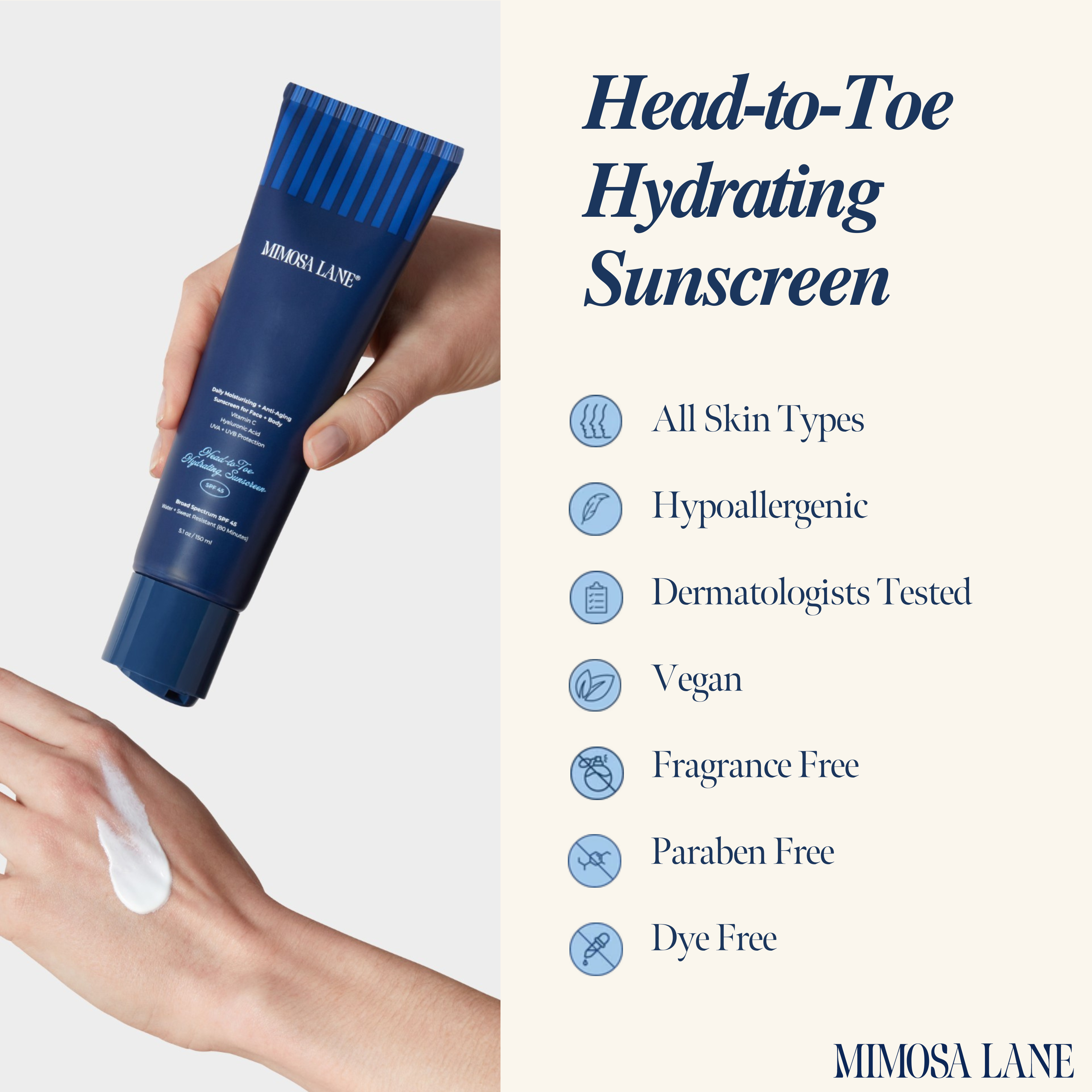 Head-to-Toe Hydrating Sunscreen for Face and Body