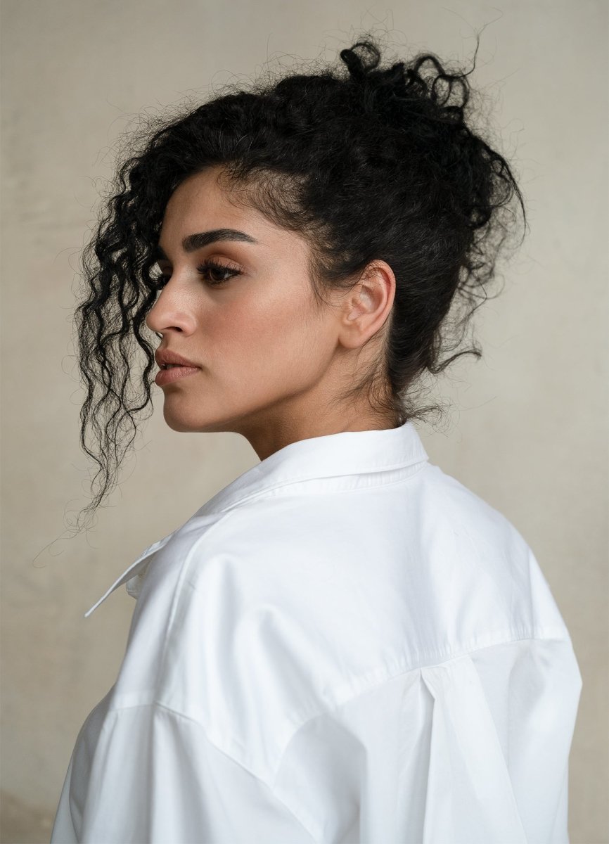 Terza Oversized Rolling-up White Cotton Shirt ETNA