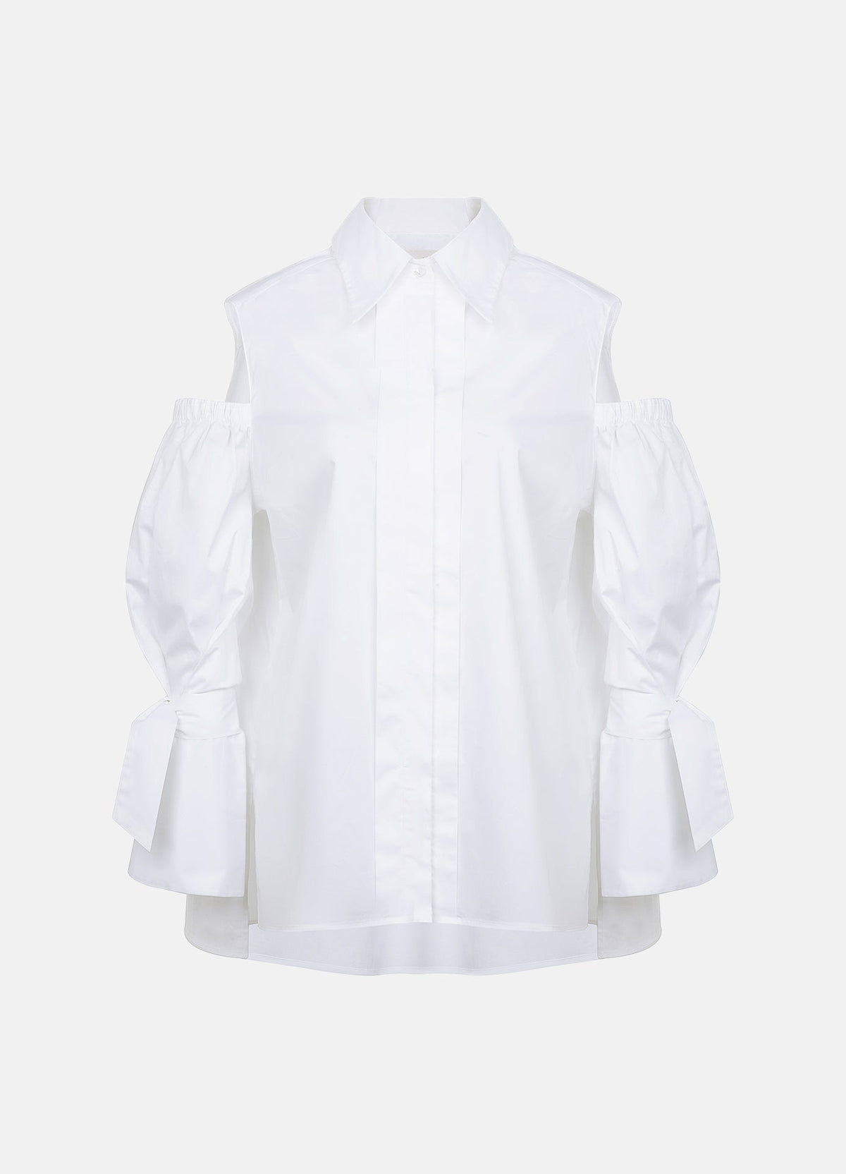 Quarta Cold-Shoulder Gabardine Shirt