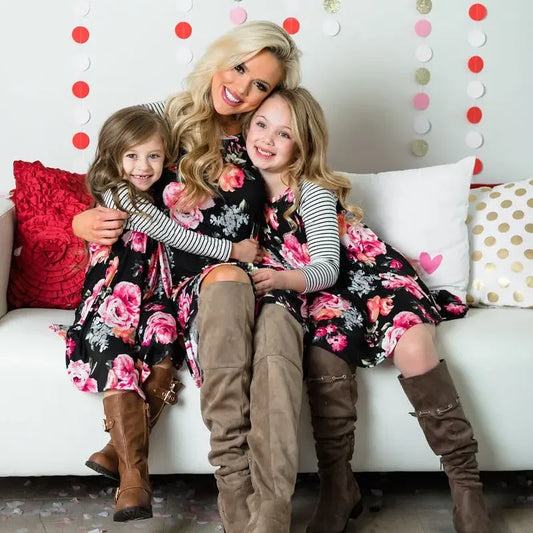 Mother & Daughter Matching Floral Dresses