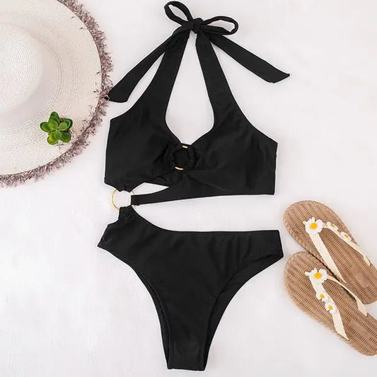 Mary Halter High Cut Out Monokini