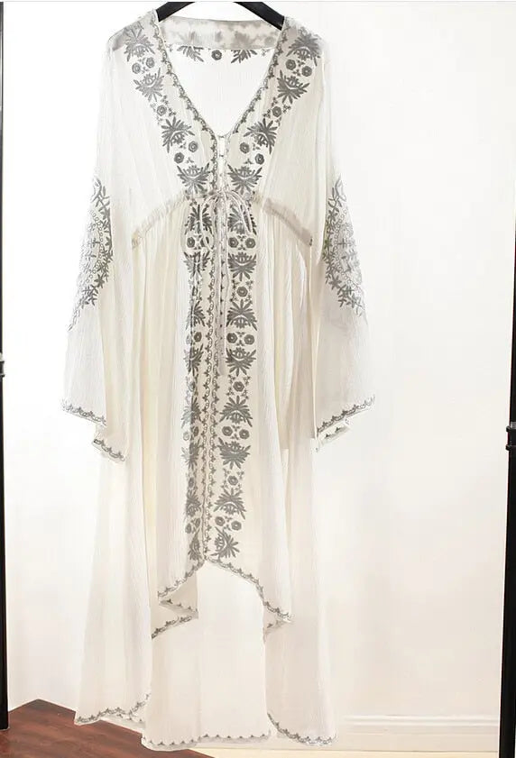 Vintage Floral Cotton Boho Dress - LUXLIFE BRANDS