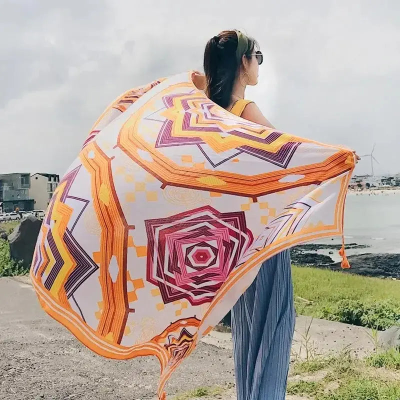 Oversized Boho Cotton Beach Blanket - LUXLIFE BRANDS
