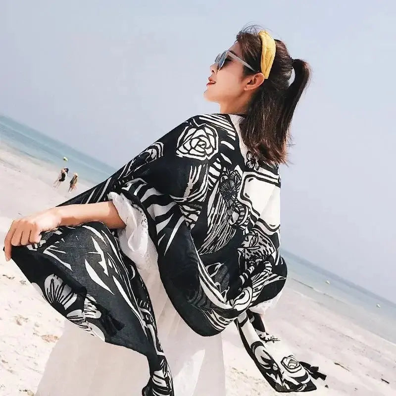Oversized Boho Cotton Beach Blanket - LUXLIFE BRANDS