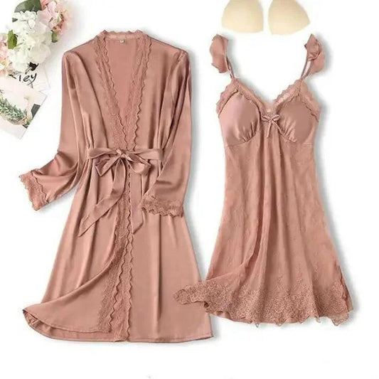Matching Nightgown & Robe Set - LUXLIFE BRANDS