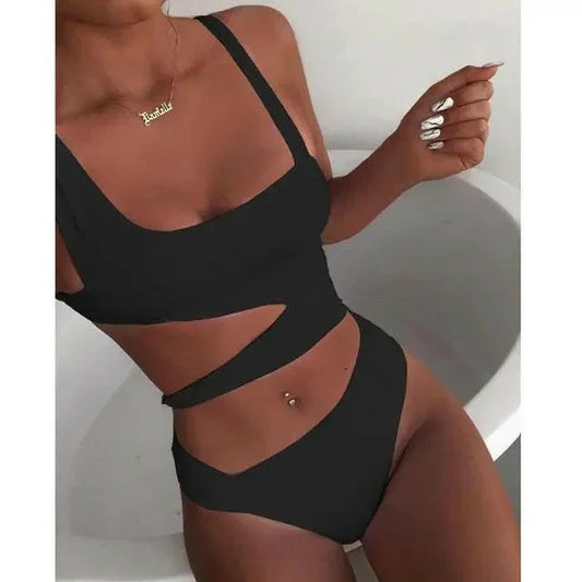 One Piece Cut Out Swimsuit - LUXLIFE BRANDS