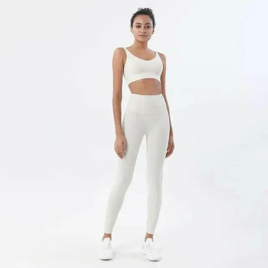 Seamless Yoga Fitness Top & Leggings Set - Available In 6 Colors - LUXLIFE BRANDS