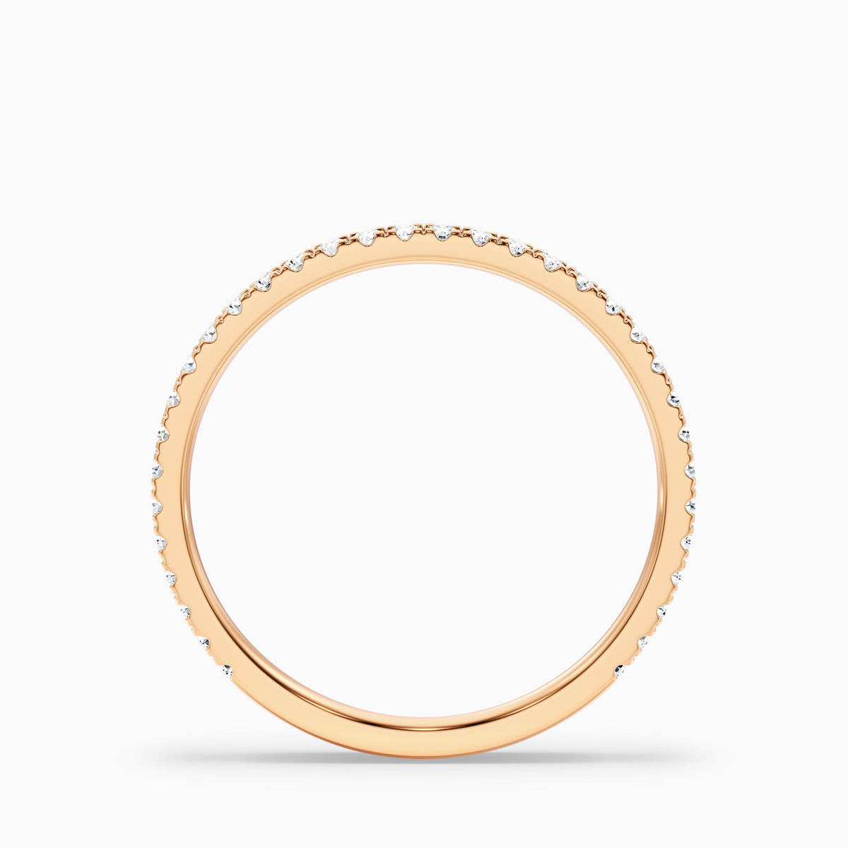 Livia Round Cut Lab Grown Diamond Three Quarter Eternity Wedding Band