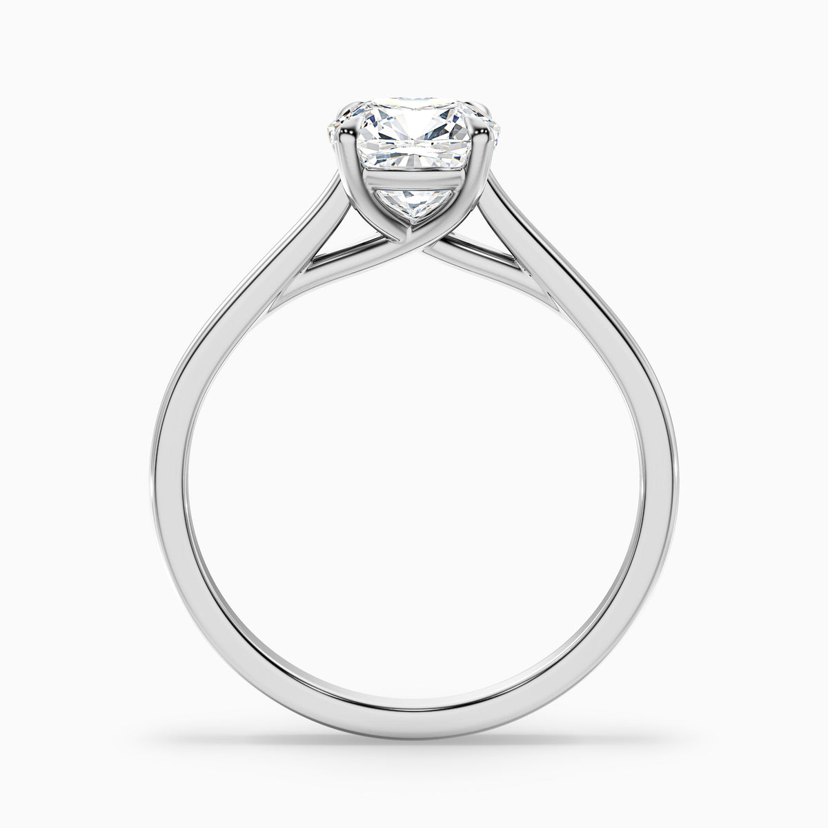 Nelli 1.5 Carat Cushion Cut Solitaire Moissanite Diamond Ring in 10k Yellow Gold