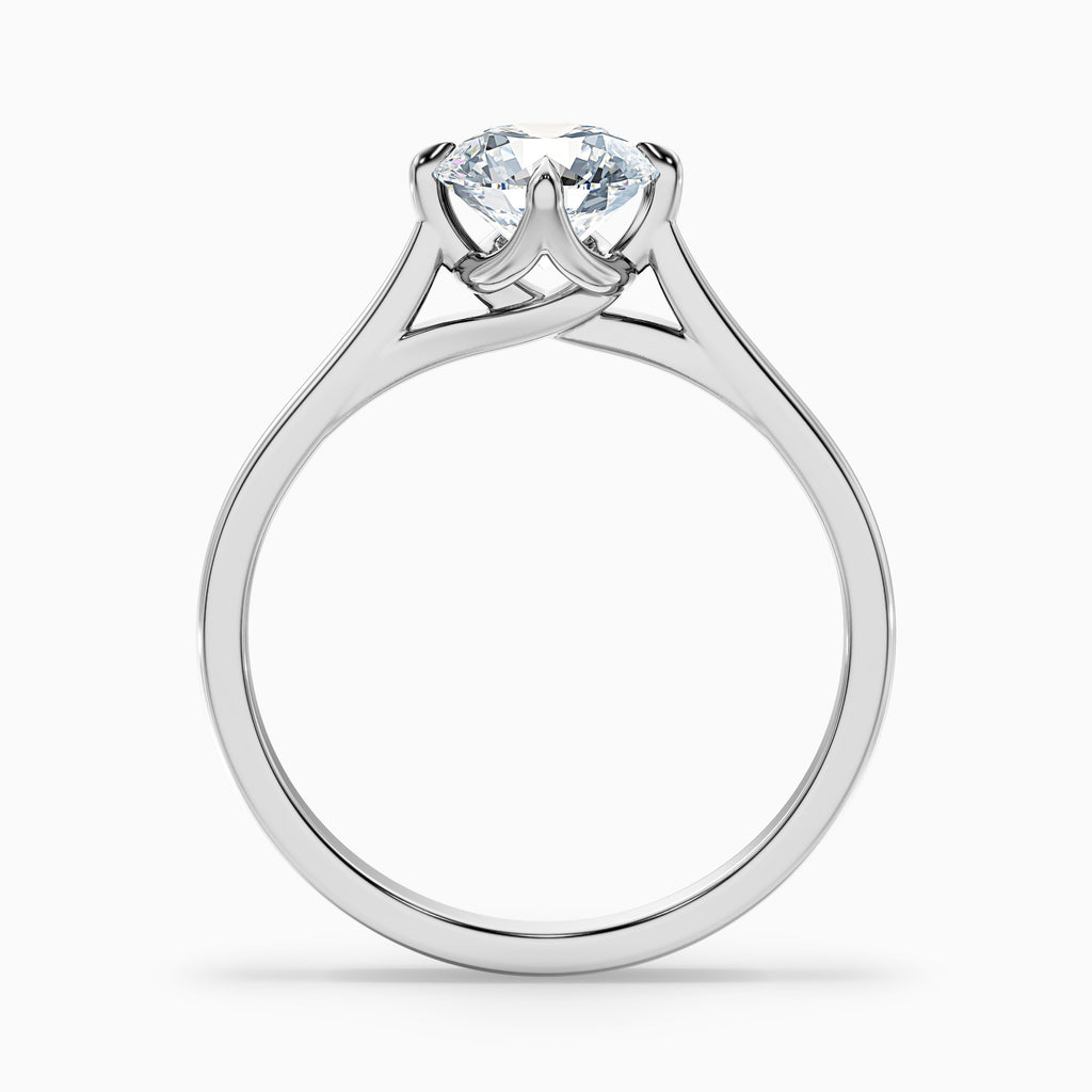Asta 2.5 Carat Round Cut Solitaire Moissanite Diamond Ring in 10k Rose Gold