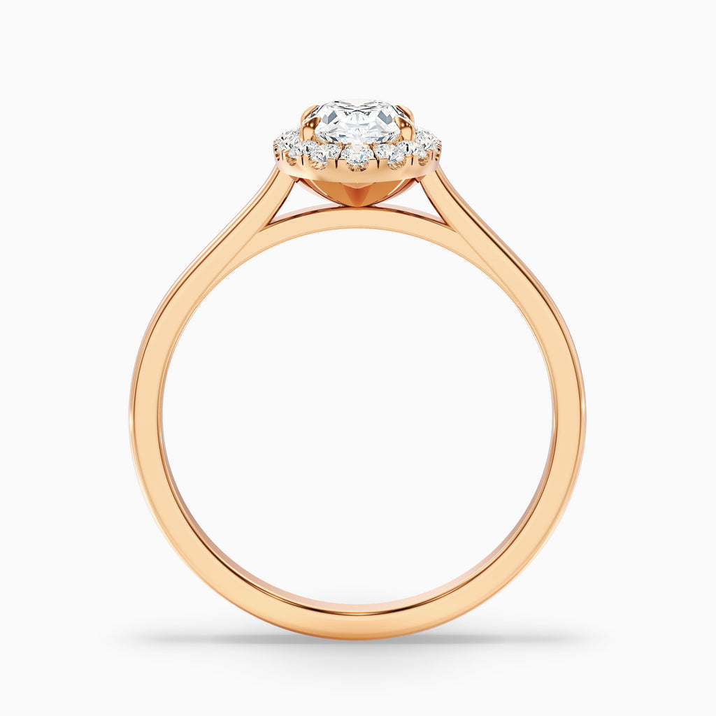 Sofia 2 Carat Oval Halo Moissanite Diamond Ring in 14k White Gold