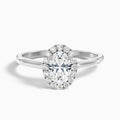 Sofia 5.5 Carat Oval Halo Moissanite Diamond Ring in Platinum