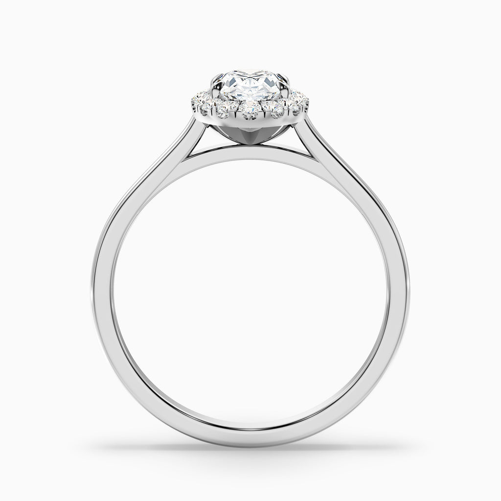 Sofia 3 Carat Oval Halo Moissanite Diamond Ring in 14k Rose Gold
