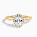 Sofia 5.5 Carat Oval Halo Moissanite Diamond Ring in 14k Yellow Gold