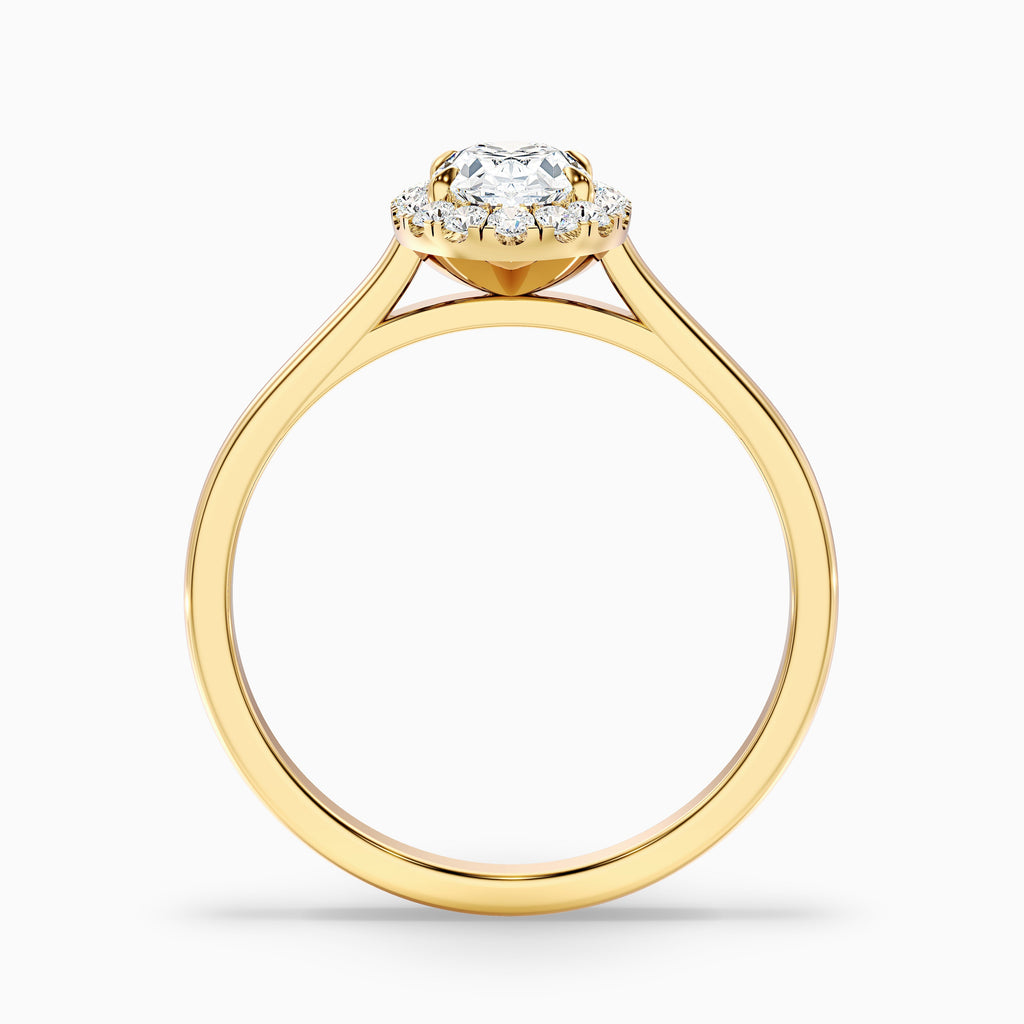 Sofia 5 Carat Oval Halo Moissanite Diamond Ring in 18k Rose Gold